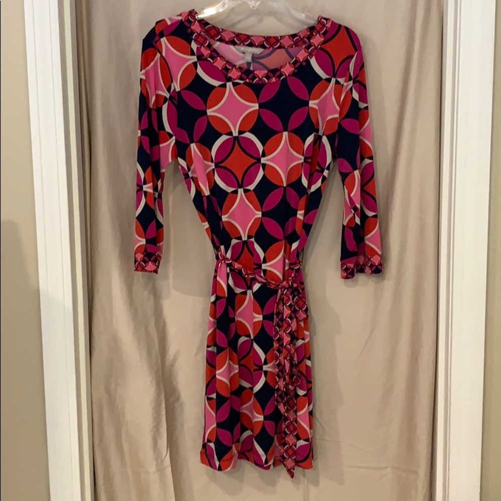 banana republic bright patterned dress